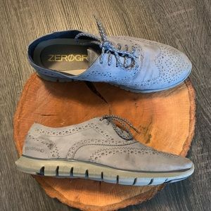 COLE HAAN ZEROGRAND Suede Lace Up Sneakers 7.5